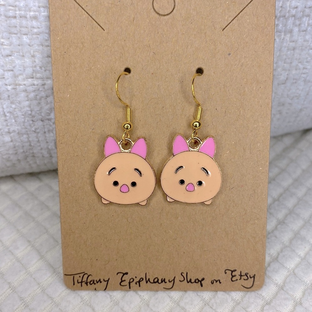 Disney Inspired Piglet Earrings NWT